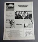 Pub Publicite Ancienne Advert Clipping 310817 / Voiture Guilia Super Alfa Romeo