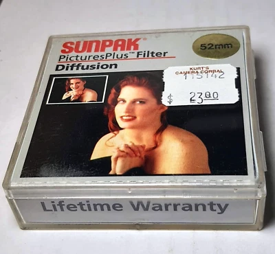 52mm Diffuser Glass Lens Filter 52 mm Diffused Soft Softer Look Diffusion Sunpak - Image 1 of 2