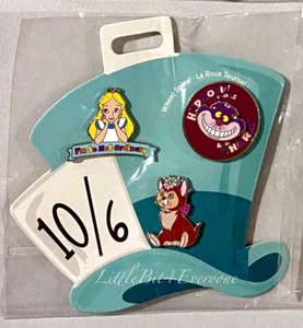 NEW ON CARD Oh My Disney Alice in Wonderland Pin Set Alice Dinah Cheshire Cat - Picture 1 of 6
