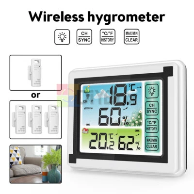 Weather station digital Thermometer Hygrometer In/Outdoor Temperature Sensor New - Image 1 of 4