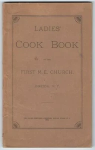 Oneida New York Cookbook Antique Methodist Ladies COOK BOOK First Methodist M.E. - Imagen 1 de 8