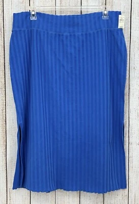 OFFLINE  by Aerie Real Me Xtra Ribbed Midi Skirt Plus Size XXL Blue Slit NWT - Image 1 of 4