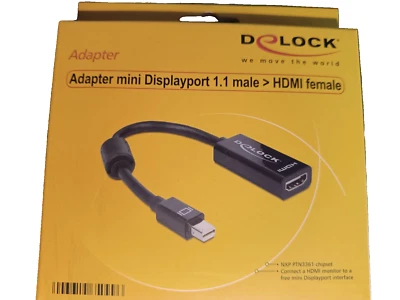 Aktiver Adapter Delock mini Displayport 1.1. zu HDMI in OVP - Bild 1 von 2