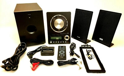 Teac CD-X10i CD Player iPod Dock Subwoofer 2 Antennas Aux Cable Remote & Manual  - Image 1 of 4