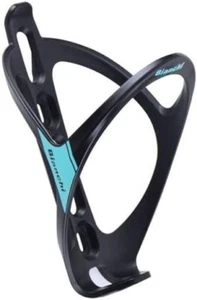 Bianchi Plastic Water Bottle Cage Black Color Celeste-Color Logo 31g - Picture 1 of 5
