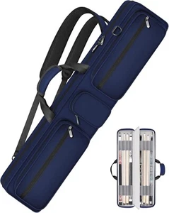 Pool Cue Case 4X5 Pool Stick Bag with Backpack Straps Soft Billiard Cue Carrying - Picture 1 of 6
