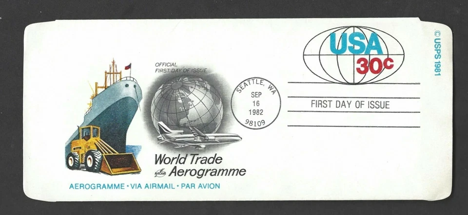 US Scott #UC55 30¢ Made in USA folded entire ArtCraft cachet FDC *FREE SHIPPING* - Image 1 of 2