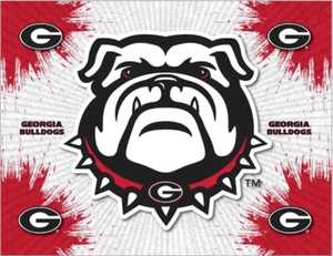"Bulldog" logotipo de lona de lona de la universidad de la NCAA - logotipo de Georgia - Imagen 1 de 1