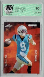 Matt Corral 2022 Leaf Hype #97 Red Blank Back #1/1 Rookie Card PGI 10 - Picture 1 of 1