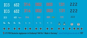 Peddinghaus-Decals 1/87 0790 Réservoir Dans Reich - Photo 1 sur 1