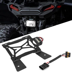 UTV License Plate Holder w/Light & Tail Light Harness For Polaris RZR Pro XP /R - Picture 1 of 9