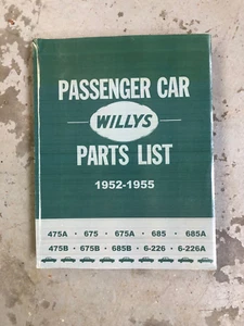WILLYS AERO PARTS MANUAL REPRODUCTION 1952-1955 - Picture 1 of 3