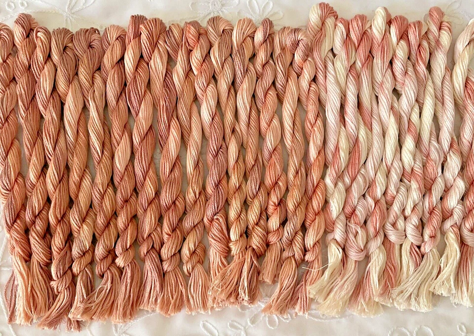 Needlepoint Embroidery Fibers Thread Lot of 23 Pink Mauve Overdyed Floss - Image 1 of 4