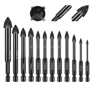 12x Diamond Drill Bit Set 3-12mm Wall Stone Concrete Brick Masonary Drills Bits - Picture 1 of 11