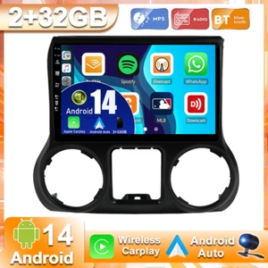 10.1'' For Jeep Wrangler 2011-2014 GPS Car Stereo DAB Android 14.0 SAT NAV Radio - Picture 1 of 18