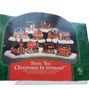 Juego de 10 piezas de porcelana miniatura vintage de porcelana de Navidad en Vermont Best Christmas - Imagen 1 de 12