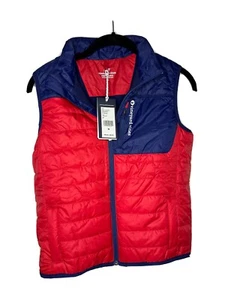 Vineyard Vines Jungen Grid Fleece Mtn Wochenendweste Größe M rot/blau Größe neu mit Etikett $ 98 Ret - Bild 1 von 5