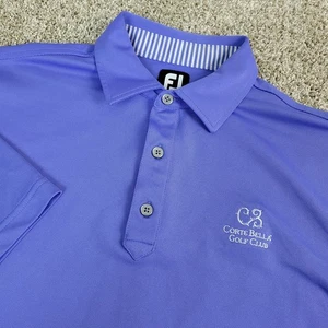 FootJoy Herren Large einfarbig lila Performance Stretch Golf Polo Kurzarm - Bild 1 von 6