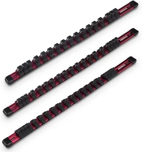 02454A Aluminum Socket Holder and Socket Organizer Tray for Toolboxes with Li... - Picture 1 of 7