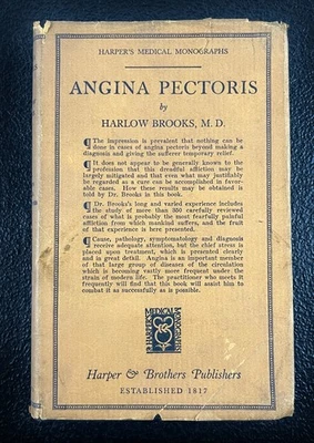 1929 Angina Pectoris Brooks, Heart Disease Medical Medicine, Leather Dust Jacket - Image 1 of 4