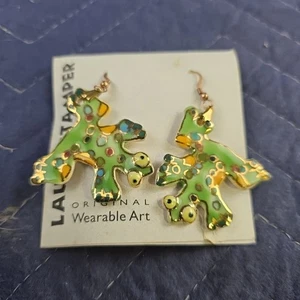Artisan Laura Stamper Keramik Frosch Ohrhänger #34/100 - Bild 1 von 5