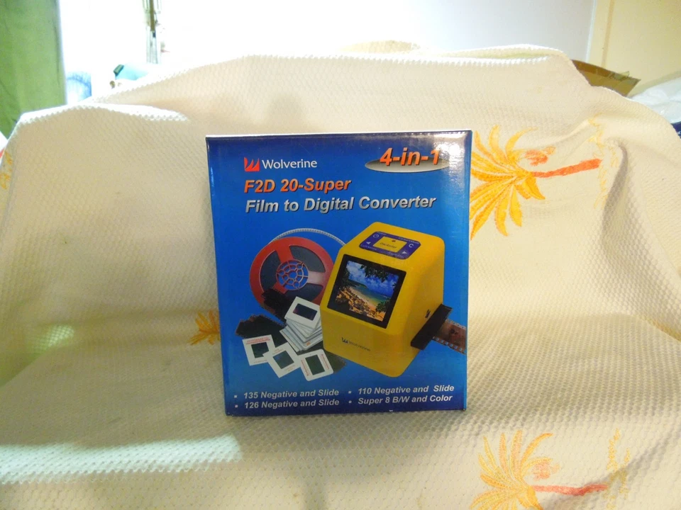 Wolverine F2D 20MP 4 In 1 Film Images Slides 8mm Movies Digital Converter