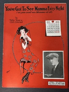 Vintage 1923 Sheet Music - You've Got To See Mamma Ev'ry Night - Rose and Conrad - Picture 1 of 3