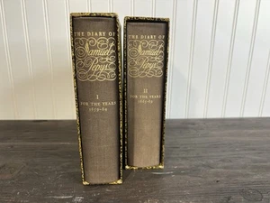 Diary of Samuel Pepys 2 Vols Complete Set 1942 Heritage Press London Charles II - Picture 1 of 11