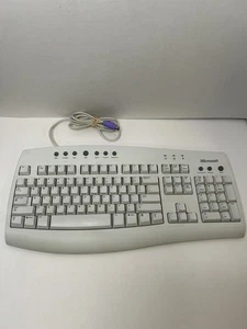 Microsoft Internet Keyboard PS/2 Wired RT9443 X09-71487 Tested Working - Picture 1 of 11