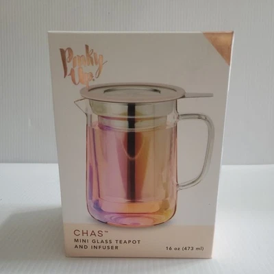 Mini tetera e infusor de vidrio Pinky Up 16 oz Chas Foto 1 de 4