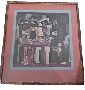 Stampa su tela artistica vintage Lambert Studios Picasso I TRE MUSICISTI incorniciata - Foto 1 di 5