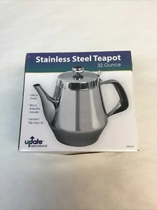 Schwanenhals Teekanne Milchkännchen Edelstahl Wasserkocher Kaffeekanne - 32 Unzen belüfteter Deckel NEU - Bild 1 von 6