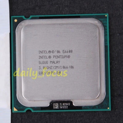 Intel Pentium Dual-Core E6600 SLGUG 3.06 GHz AT80571PH0832ML CPU LGA 775 1066MHz - Image 1 of 2