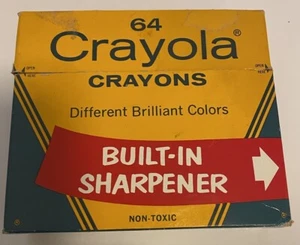 Vintage Crayola Buntstifte 64 eingebauter Anspitzer ausgemusterte Farben - Bild 1 von 5