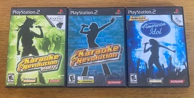 Karaoke Revolution PS2 (3 game Bundle) - Revolution, Party, American Idol - CIB - Image 1 of 3