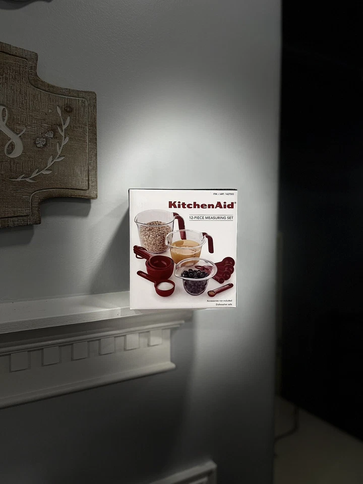 🔥Kitchen Aid мерные чашки ложки 12 шт набор красный и прозрачный новый🔥 - Изображение 1 из 3