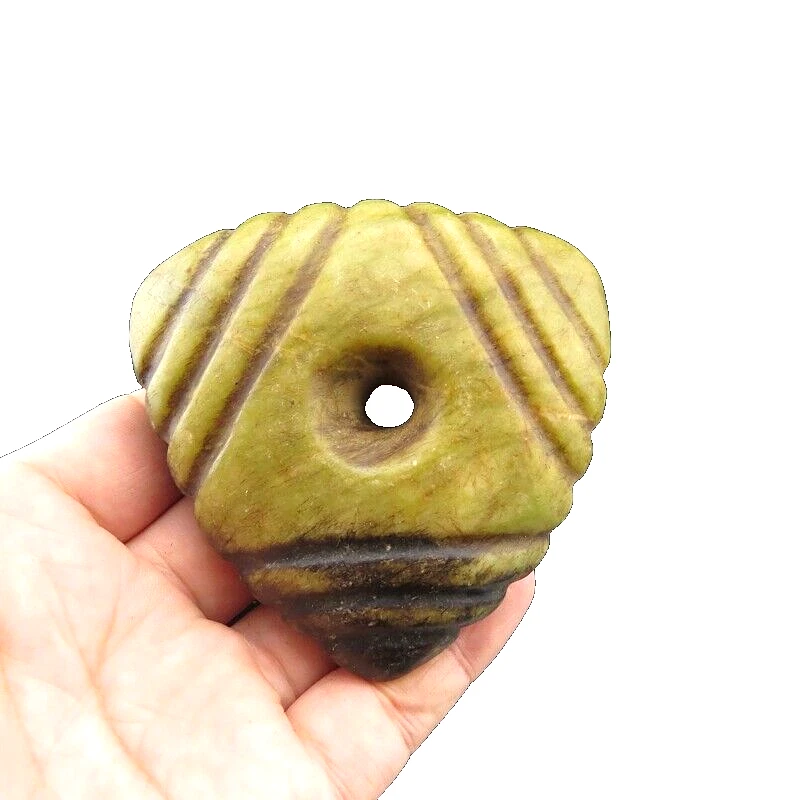 Китай, старый нефрит, культура хуншань, коллекционные предметы, редкий чой, подвеска Q(448) - Изображение 1 из 4