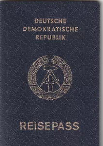 Passport GDR issued 1990 with 2 x stamps CSFR - Picture 1 of 4