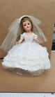 Vintage 1950s Ideal Toni P-90 Bride 14" Doll With Blue Sleepy Eyes Nice Shelf D3