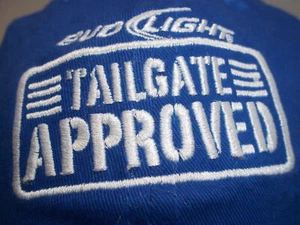 Bud Light Tailgate Approved Adjustable Back Cap Blue - Picture 1 of 8