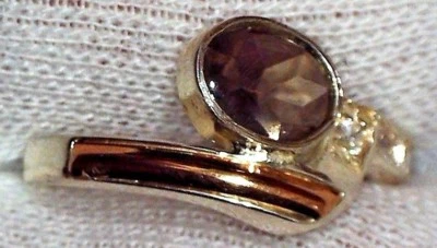 Anello in argento sterling, oro e topazio - Immagine 1 di 4