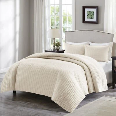 Comfort Spaces Kienna Quilt Set-Luxury Double Sided Stitching Design Summer B... - Image 1 of 4