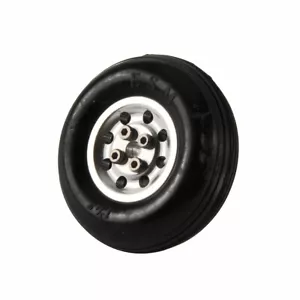 1 Pair 1.75inch Solid Rubber Wheels Tires with Alu Hub For RC Airplane H17mm - Picture 1 of 7