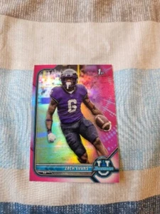 Zach Evans 2021-22 Bowman U 1st Chrome Pink Refractor TCU #64 Rams RC Rookie - Picture 1 of 2