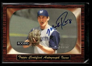 2004 Bowman Heritage Mark Rogers Signs of Greatness Autograph Auto U4959 - Picture 1 of 2