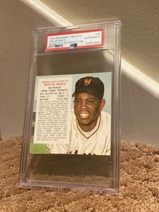 1954 Red Man Tobacco Willie Mays #25 PSA A Hand Cut card NEW CASE Clean Color -J - Bild 1 von 2
