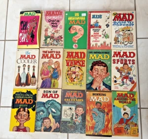 Vintage 15 Book Lot MAD MAGAZINE Paperbacks From 1960s 70s and 80s #44 - Picture 1 of 6