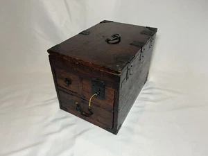 japanische Holzkiste Tansu Truhe  - Bild 1 von 8
