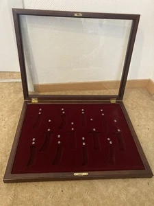 18967/ Vitrine für Franklin Mint Sammlung Jagd- und Fischmesser LxB 68,5x64 cm - Bild 1 von 19