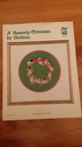 A HEAVENLY CHRISTMAS FOR CHILDREN SAMPLER CROSS STITCH PATTERN FREE SHIPPING - Picture 1 of 2